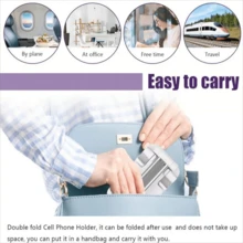 桌上型手機支架 金屬桌面平板電腦支架 手機桌面可折疊擴充支架 - 白色 - 查看 6