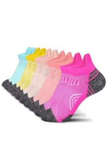 1/5/10 Pack Athletische Knöchel-Socken für Frauen, Kompressions-Laufsocken für Frauen, kuschelig weiche Laufsocken mit Lasche - Verschiedenfarbig - Übersicht 2