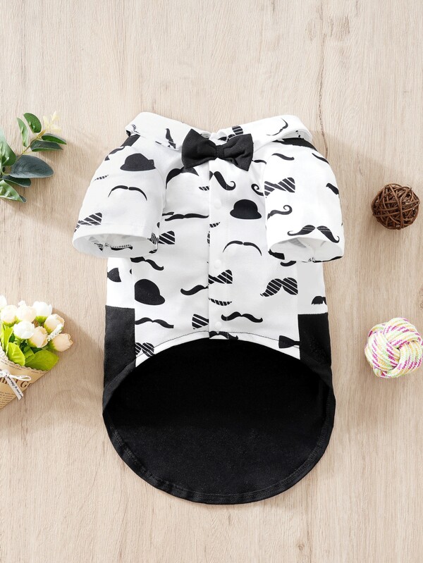 1 pieza Conjunto formal con tirantes en forma de Y y bigote para perro/gato, atuendo elegante para bodas