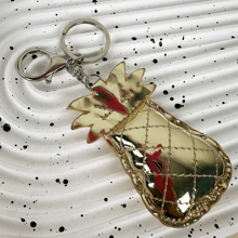 Gold Pineapple Pendant Keychain