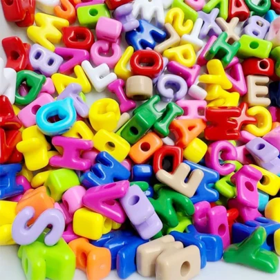 20 件/50 件/100 件 21.5 毫米孔径 6 毫米马卡龙数字和字母珠适用于手链、DIY 手机链、钥匙扣、项链、名人粉丝商品