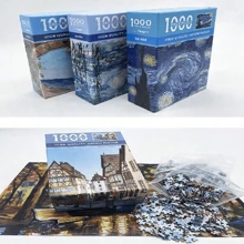 1000pcs World Famous Oil Painting Jigsaw Puzzle - Cultivate Logical Thinking, Exercise Focus And Patience - Stitch Toys, Travel Toys, Classroom Fidget Toys, Mini Stuff, Bath Toys, Christmas Stationery, Stress Ball, Birthday Gift, Christmas Gift, Halloween Gift, Christmas Eve Gift, Perfect Gift, Toys, Games - Multicolor - View 2