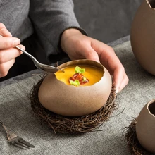 1PC Steamed Egg Pot Steamed Egg Stew Pot, Small Bowl Of Ceramic Creative Dessert Tableware, Egg Shell-Shaped Steamed Egg Bowl, Dessert Bowl, Egg-Shaped Ceramic Bowl Yogurt Bowl, Creative Specialty Restaurant Tableware,School Supplies