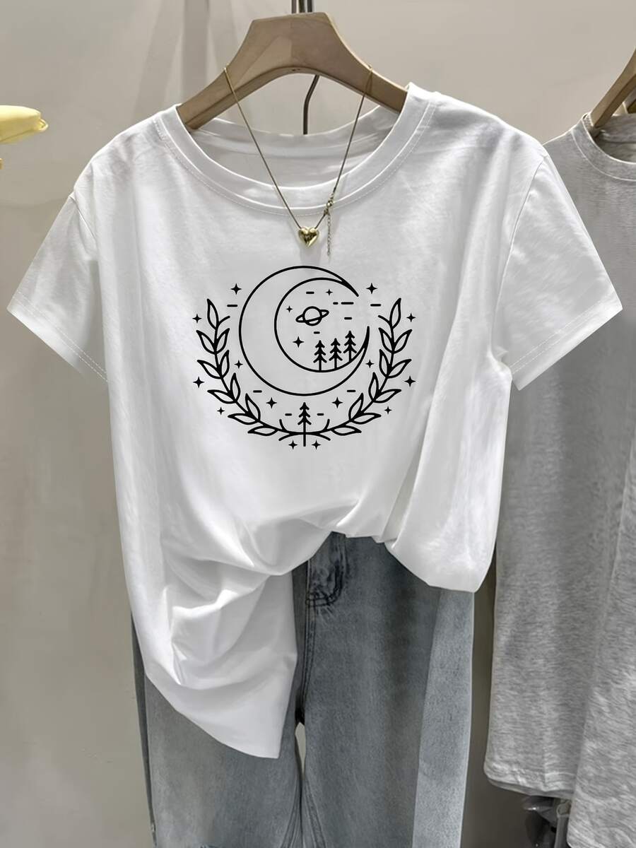 Women T-Shirts - 白色 - 查看 1