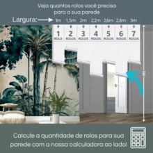 Elegant Tropical Foliage Wallpaper BY ROLLS CHOOSE THE QUANTITY YOU WANT - CHIỀU CAO: 2.20M x RỘNG: 50CM (1 CUỘN) - Xem 3
