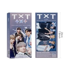 bandai Set de tarjetas postales TXT TOGORROW X TOGETHER (30 piezas tarjetas + 30 piezas LOMO + 360 piezas pegatinas), tarjetas fotográficas de alta definición, tarjetas LOMOS, Merch Merc para fans, regalo festivo, colección de postales, pequeño regalo