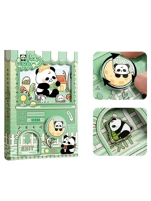 1pc Gashapon Capsule Vending Machine Themed Notebook (80 Pages), Full Color Interior, Featuring Rabbits, Pandas, Shiba Inus, Cats, Capybaras, Cartoon & Creative Pocket Memo Pad, Cute Cartoon 64K Notebook, Fun Stationery Pocket Journal - Multicolor - View 16