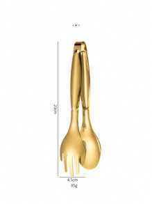 Stainless Steel Gold Salad Tongs, Non-Slip & Easy Grip Smart Locking Clip Handy Utensil For Cooking, Serving, Barbecue, Buffet, Salad, Ice, Oven
