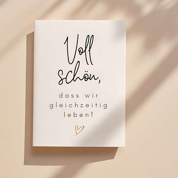 1pc Elegant Good Luck & Thank You Greeting Card - "It's Great That We Live At The Same Time" - Premium Quality Card For Appreciation And Well Wishes School Supplies, Back To School