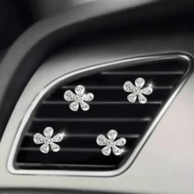 6 Peças Clipe de Saída de Ar do Carro com Formato de Flor de 5 Pétalas, Acessórios Automotivos, Adequado para Homens e Mulheres, Decoração de Saída de Ar do Carro