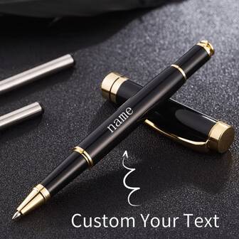 Custom Metal Signature Pen - Customizable With Name Or Logo, Elegant Gift Box Included,Perfect For Office, Birthday,Customized Personalized Wedding Gifts