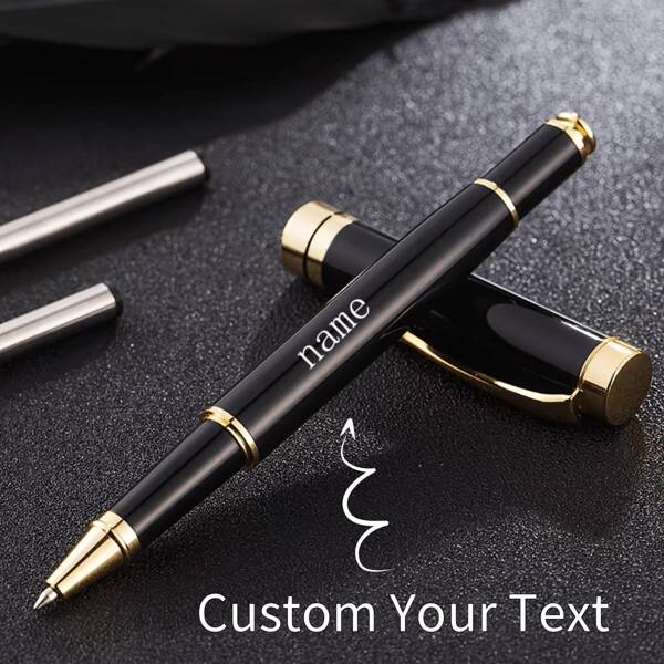 Stylo signature en métal personnalisé - personnalisable avec un nom ou un logo, boîte cadeau élégante incluse. Parfait pour le bureau, les anniversaires, les cadeaux de mariage personnalisés