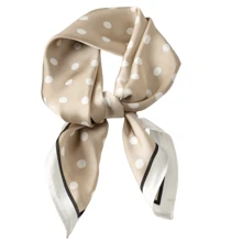 1 pièce Foulard en faux soie de luxe à la mode avec imprimé à pois pour femmes