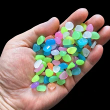 220/420/620/820/1020 leuchtende Kieselsteine pro Tüte - Leuchtsteine für Garten, Gehweg, Bonsai, Aquarium & Fischteich Deko, vielseitige Verwendung für drinnen und Outdoor, Kieselsteine für den Garten