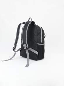 43*33*3CM 大容量轻便420D/PVC涤纶牛津布背包，户外休闲 - 黑色 - 查看 7