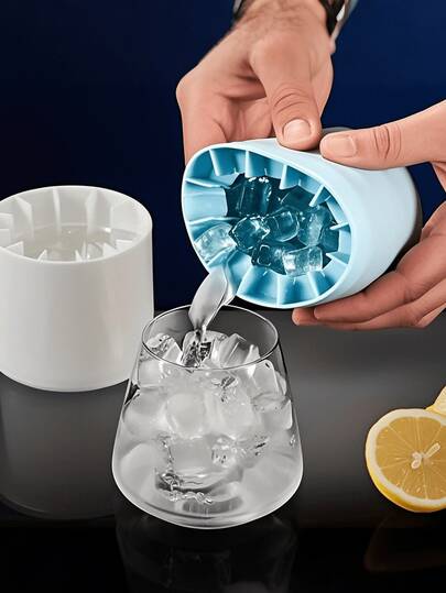 1 Cốc làm đá viên bằng silicon, máy nghiền đá di động kiêm hộp đựng có lưỡi nghiền tích hợp, thiết kế chống rò rỉ, lý tưởng cho rượu whisky, cocktail, cà phê đá, đồ uống mùa hè, dễ sử dụng và vệ sinh, thích hợp cho các bữa tiệc mùa hè, đi biển, tiệc nướng BBQ, quầy bar tại nhà, cắm trại, quà tặng tân gia, dụng cụ nhà bếp mùa hè thiết yếu.