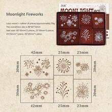 22pcs Leaf Series Planner Stamps, Lotus Rubber Stamp Set With Wooden Handle, Assorted Sizes 1cm, 2cm, 5cm, 10cm, Floral Patterns, Great For Christmas, Spring, Birthday Gifts To Family And Friends - Multicolor - View 19