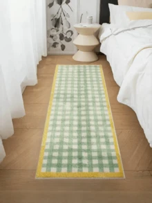 1pc Soft Faux Wool Rug, Rectangular Plaid Pattern Rug, Fluffy & Soft, Suitable For Bedroom, Can Be Used As Decorative Rug, Bedside Home Decor Rug, Washable, Home Decor Faux Wool Rug, Holiday Decor Rug - Multicolor - View 17