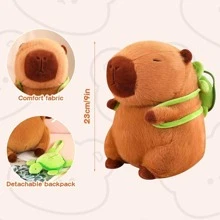 Adorable juguete de capibara con estilo de mochila - Un animal de peluche relleno de poliéster suave. Lindo juguete de capibara, hermoso peluche de animal, adecuado para regalos de niños, regalos de cumpleaños, regalos de Navidad y decoración del hogar.