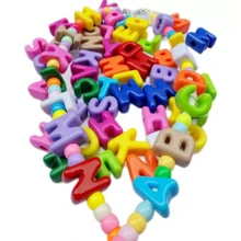 20 件/50 件/100 件 21.5 毫米孔径 6 毫米马卡龙数字和字母珠适用于手链、DIY 手机链、钥匙扣、项链、名人粉丝商品