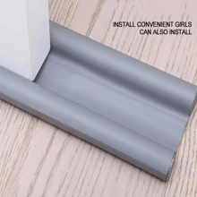 1pc Door Bottom Seal Strip Foam Leather Weatherproof Insulation Soundproof Door Draft Stopper