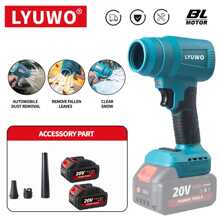 LYUWO LYUWO Electric Tools, Lithium Battery Storm Machine, Powerful Wind Pressure And Speed, Easy Dust And Smoke Removal, Advanced Impeller Design, Energy-Saving And Efficient, Matched With Large Capacity Batteries, Can Operate Efficiently, Powerful Snow Removal, Yard Leaf Shedding, Etc