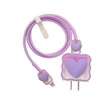 5-In-1 Compatible 18W/20W USB-C Charger Cover, Adorable 3D Bow-Tie Design Transparent Soft Charger Protector, Kawaii Cable Protector Suitable For 11 12 13 14 Pro Max Fast Charging Adapter, Pink Charger Accessories, Phone Accessories