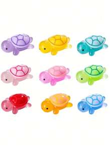 3/5/10/20/30/50 piezas Adornos miniatura de tortuga que brillan en la oscuridad, manualidades de tortuga luminosa para decoración de fiestas, regalos