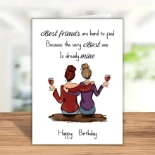 1pc Heartfelt Wishes, Handmade Birthday Card For Women Besties - Perfect For Best Friends, Sisters, And Aunts - Celebrate Any Age From 18 To 60 School Supplies,Back To School