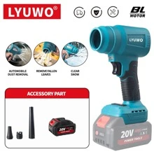 LYUWO LYUWO Electric Tools, Lithium Battery Storm Machine, Powerful Wind Pressure And Speed, Easy Dust And Smoke Removal, Advanced Impeller Design, Energy-Saving And Efficient, Matched With Large Capacity Batteries, Can Operate Efficiently, Powerful Snow Removal, Yard Leaf Shedding, Etc