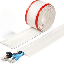 1 Roll Of PVC Cable Raceway, Self-Adhesive Cable Protector For Floor, Wall And Desk Installation In Stores And Offices