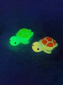 3/5/10/20/30/50 piezas Adornos miniatura de tortuga que brillan en la oscuridad, manualidades de tortuga luminosa para decoración de fiestas, regalos