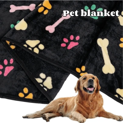 Pet Fleece Blanket, Soft & Plush Double-Sided Fur Couch Mat Suitable For Small/Medium/Large Dogs & Cats