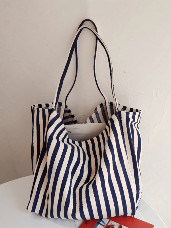 Chic Retro Simple Shopper Tote Bag Artistic Style Large Capacity Spacious&Versatile Ideal For Work School Or Dayout School Bag Beach Bag