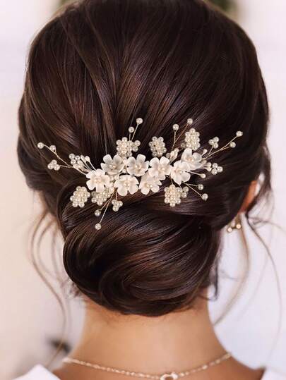 Korean Fashion Pearl Hair Combs Handmade Hairpins And Clips For Women Girls Bride Wedding Hair Styling Jewelry Accessories