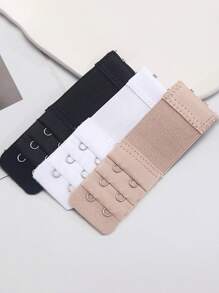 3pcs 2-Hook Bra Strap Extenders, Comfortable Adjustable Bra Straps, No Bra Appearance, Women's Underwear And Lingerie Accessories, Soft Adjustable Bra Extenders, White And Beige - Comfortable Fitting 2-Hook Design, Enhanced Support, Breathable Polyester Fabric