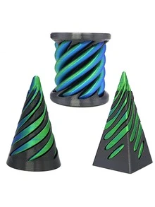 3pcs Spiral Stress Relief Toys, 3D Printed Fidget Toys - Multicolor - View 11