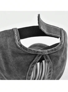 Gorra de béisbol con estrella de cinco puntas, lavada y desgastada, para las cuatro estaciones, unisex con coleta, casual para exteriores, gorra ajustable con visera de moda, versátil para todos