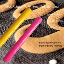 1pc 17.7INx11.8IN Thick Rubber PUFF Heat Transfer Vinyl - Multicolor - View 10