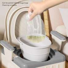 Adjustable Commode Chair Seat Portable Bedside Toilet Mobility With Armrests - Interstellar Gray - View 3