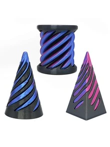 3pcs Spiral Stress Relief Toys, 3D Printed Fidget Toys - Multicolor - View 8