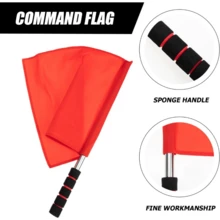 Local Delivery- 2pcs Red Referee Flags,Referee Line Judge,Stainless Steel Signal Flags For Soccer Volleyball Track Football And Field Competitions - Variants1 - View 10