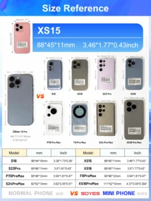 SOYES XS15 迷你小尺寸智能手机 3.0 英寸显示屏 Android 8.1 2GB RAM 16GB ROM 双 SIM 卡待机 Play Store 3G 小尺寸手机 1000mAh 小电池容量 - 紫色 - 查看 5