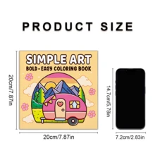 GDTME 1 Piece Simple Art Coloring Book, 7.87 X 7.87 Inches, 24 Pages, Vibrant Pink Truck With Heart Design, Suitable For Parent-Child Interaction And Relaxation, Bold And Minimalist Style, Car Coloring Book - Christmas Mandala - View 3