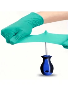 1000/500/200/100/50/20 只一次性丁腈手套，厚实，无粉，无乳胶，无菌，高弹性，高防护，舒适，适用于家庭、清洁、美发、宠物、园艺、工艺品、汽车 - 粉色、黑色、蓝色、透明/白色/绿色/紫色/亮红色