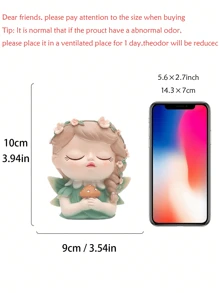 1 pièce Pot à fleurs de plante grasse en résine créatif ange fille magique, décoration de bureau à domicile, cadeau potted plant