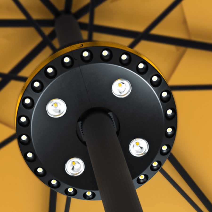 2 piezas/1 pieza Luz portátil de 28 LED para sombrilla de patio, ajuste de brillo multinivel, apta para camping al aire libre