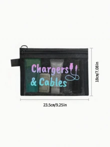 彩色数据线图案网眼化妆包，红色气垫收纳便携式收纳包，化妆包，护肤包，旅行必需品，宿舍用品，婚礼新娘礼物，母亲礼物，生日礼物，朋友和老师礼物，浴室收纳，珠宝收纳，口红和化妆品收纳包，度假必备品，暑假返校学校用品包，女士旅行包，旅行化妆包