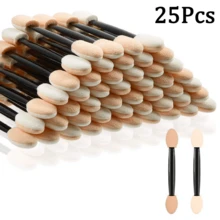 200pcs Eyeshadow Applicators Double Sided, Disposable Dual Sided Eyeshadow Brush Double Ended Sponge Applicator Oval Tipped Eyeliner Brush Makeup Brush Tool, Eyeshadow Brush 2.4 Inch Makeup Applicator Sticks For Women Girls,Eyebrow Brush,Eyeshadow Brush,Spoolie,Spoolie Brush