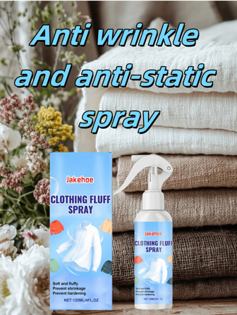 1 stuk antistatische spray voor rimpels: ijzervrije sprayconditioner om rimpels te verwijderen, verfrissend en niet-plakkerig